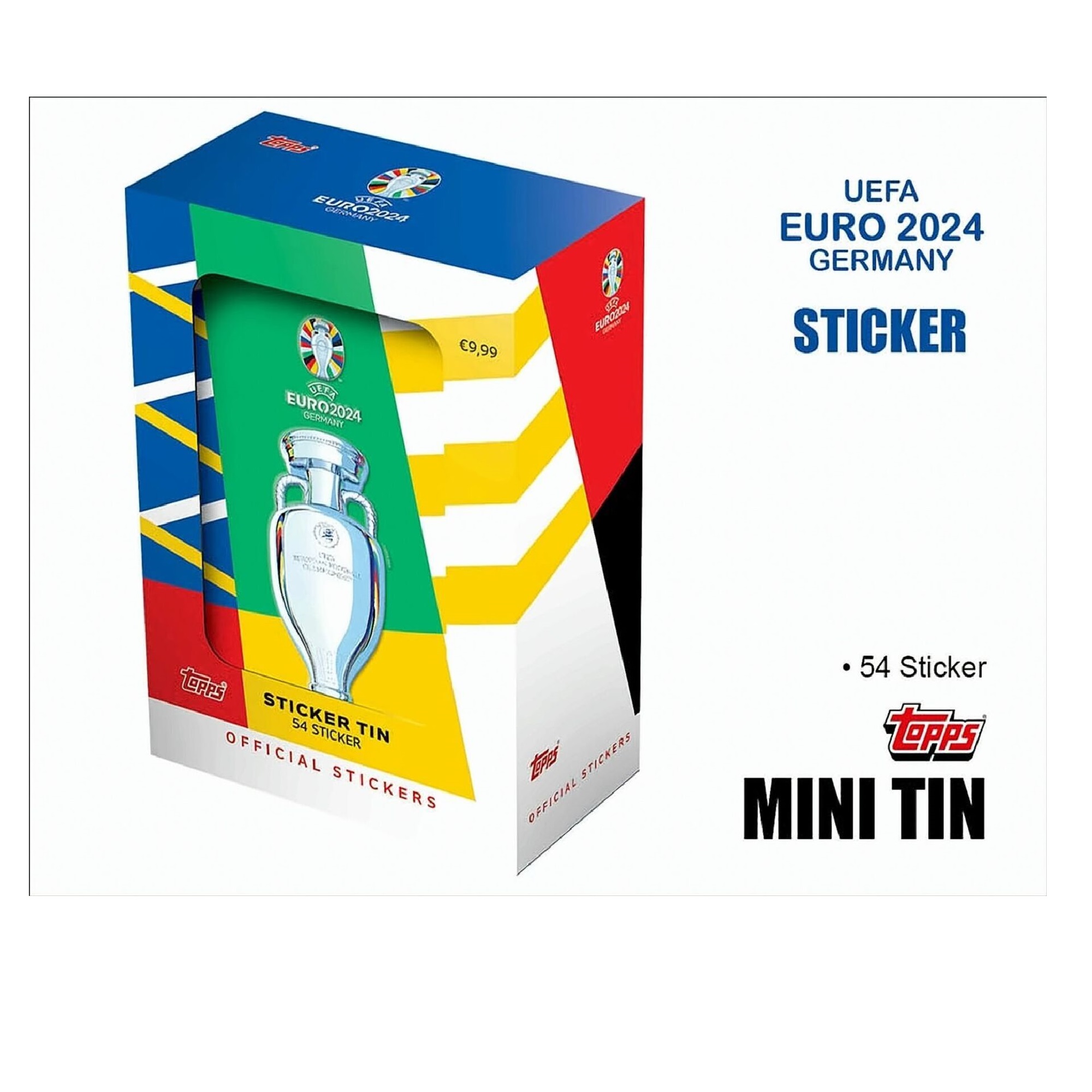 Topps UEFA Euro 2024 Sticker Tin (54 Stickers)