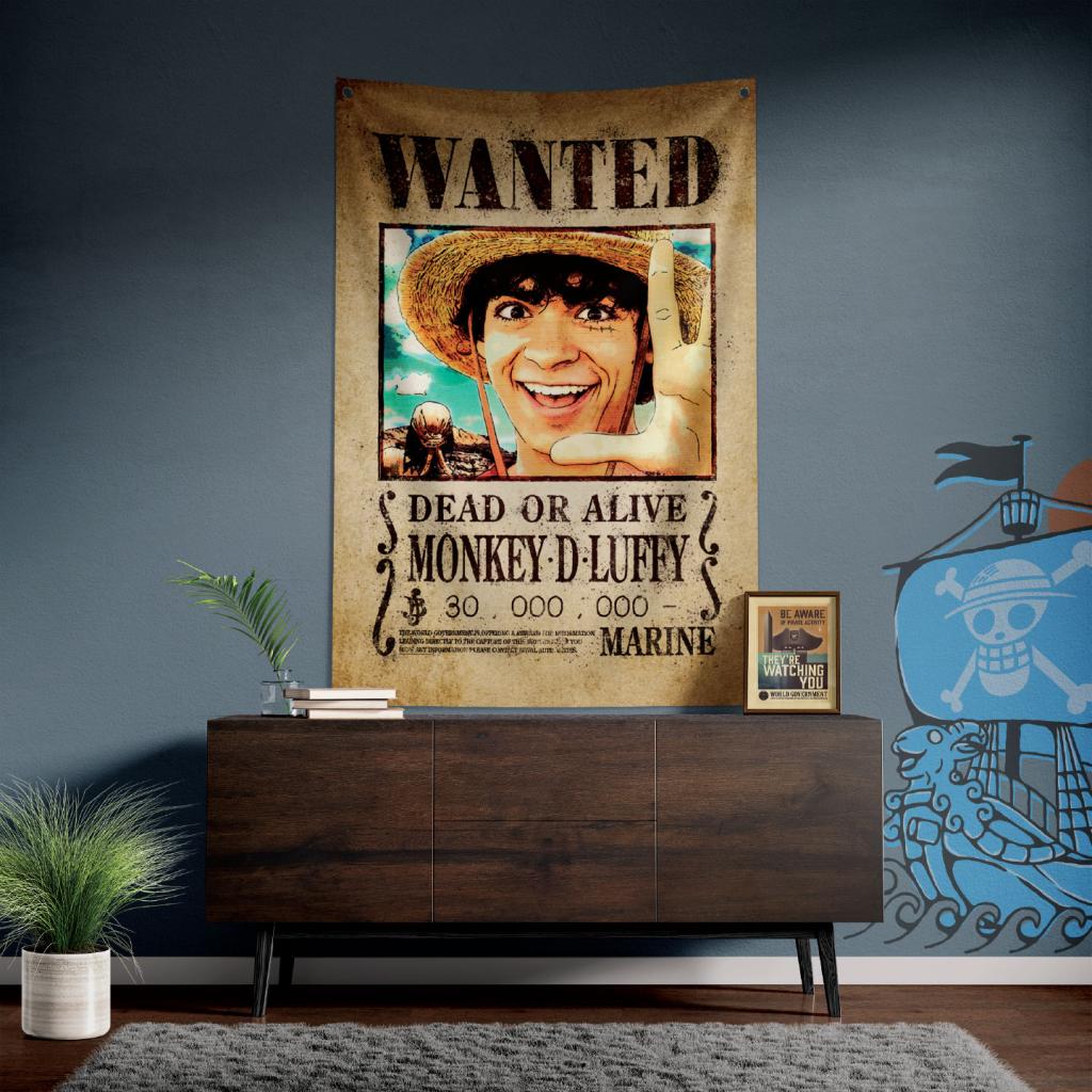 One Piece Wand Banner Monkey D. Luffy Netflix 125x85cm