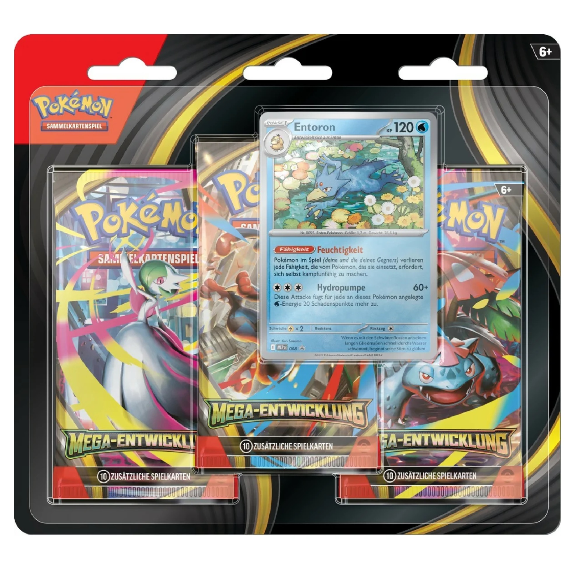 Pokemon Mega Entwicklung ME01 3-Pack Blister (Deutsch)